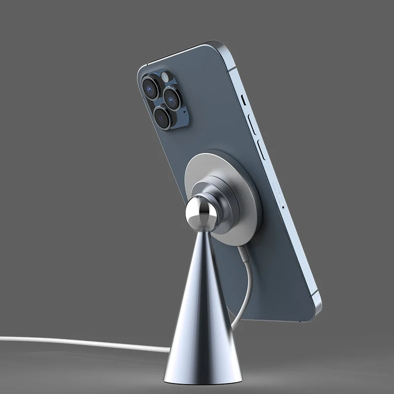

Magnetic Phone Holder Wireless Charging Stand Desktop Phone Charger for ios phone 12 Pro Max Mini Magnet Charging Bracket