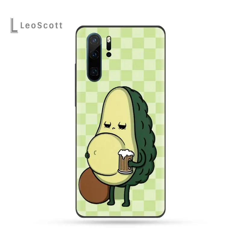 

cute cartoon Avocado Phone Case For Huawei P9 P10 P20 P30 Pro Lite smart Mate 10 Lite 20 Y5 Y6 Y7 2018 2019