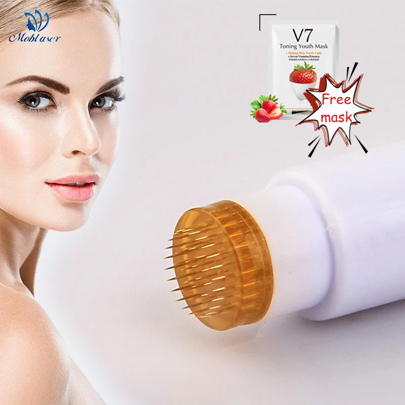 мезороллер для лица с иголками Титановая микроигла роликовый Дерма ролик борода