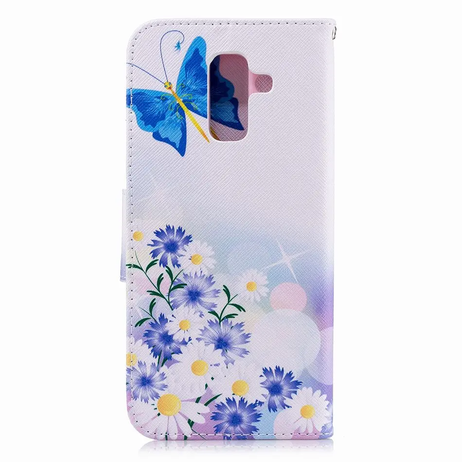Fundas Кожаные чехлы Цветной Окрашенные чехол для samsung A6 A8 плюс A3 A5 A7 J2 J3 Pro J4 J6 J5 J7 Note8 P07G