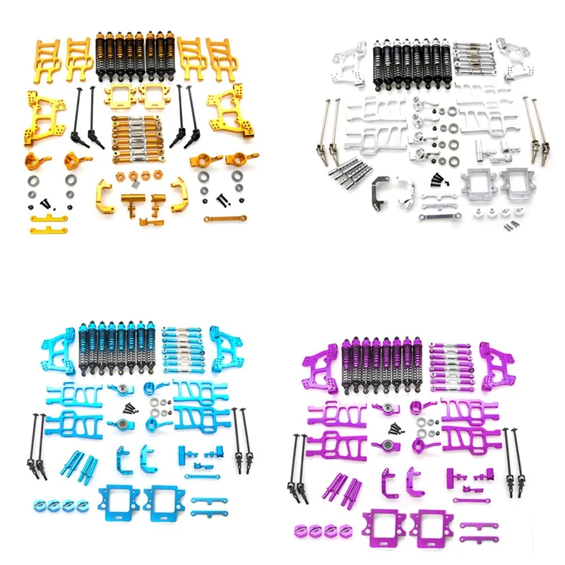 

Metal Upgrade Parts Kit Shock Absorber Suspension Arms for HSP 94111 94108 1/10 RC Car Monster Truck Accessories