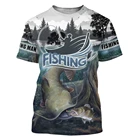 2021 камуфляжная футболка с 3D рисунком для охоты и рыбалки, летние повседневные мужские футболки, модная уличная одежда, Женский пуловер, Детские Топы с коротким рукавом