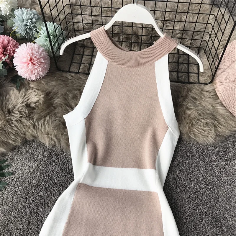 Платье Gagarich женское трикотажное с круглым вырезом элегантное облегающее