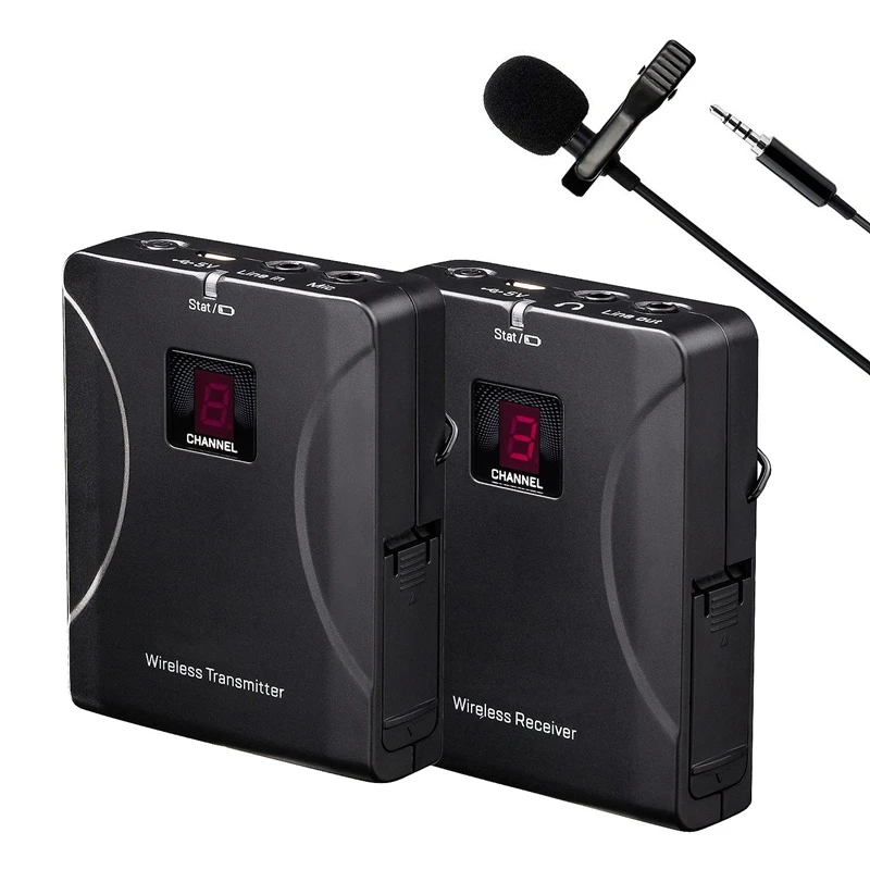 Портативный беспроводной UHF Mic Lavalier отворотом микрофон система с приемником