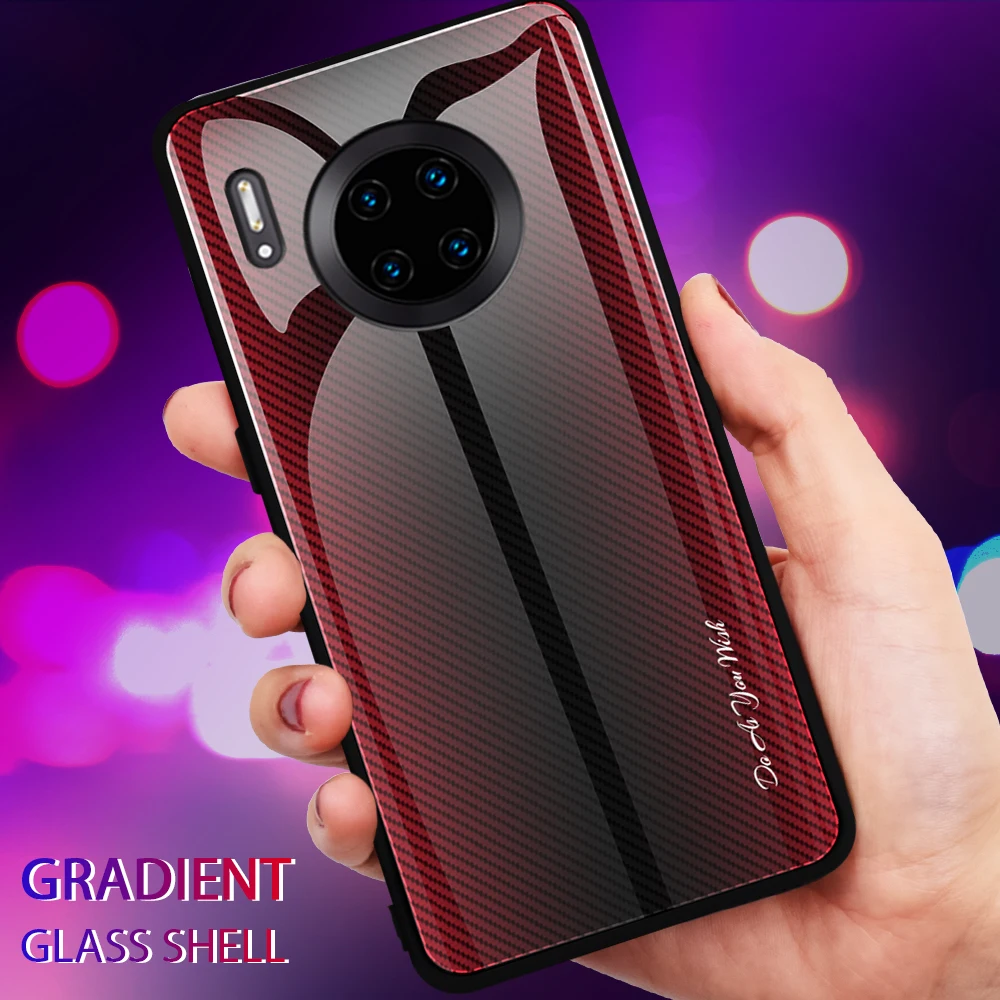 Чехол для телефона Huawei Mate 20 10 30 P10 P20 P30 Pro Lite градиентный чехол из закаленного