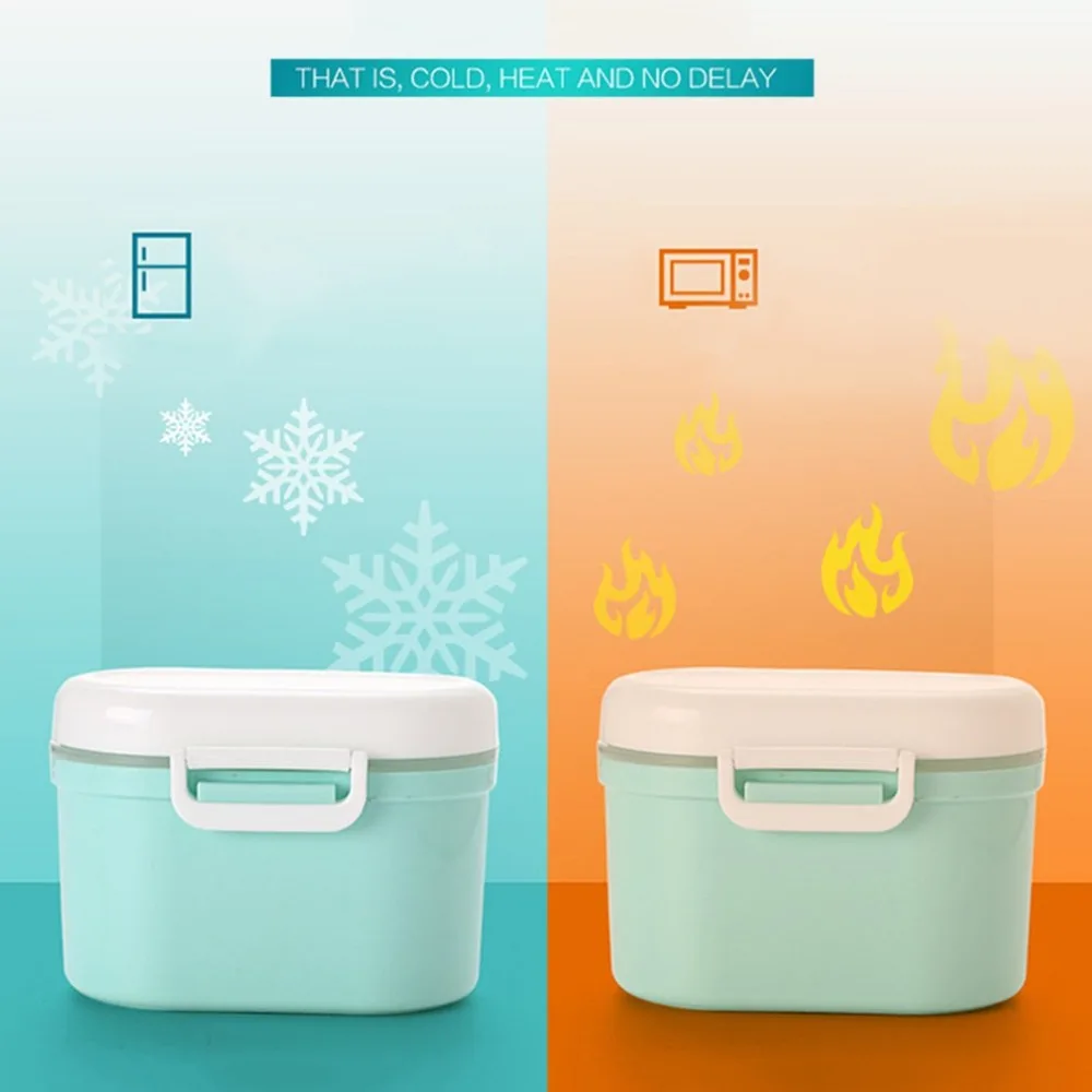 Портативный пластиковый контейнер для хранения еды многоразовый органайзер