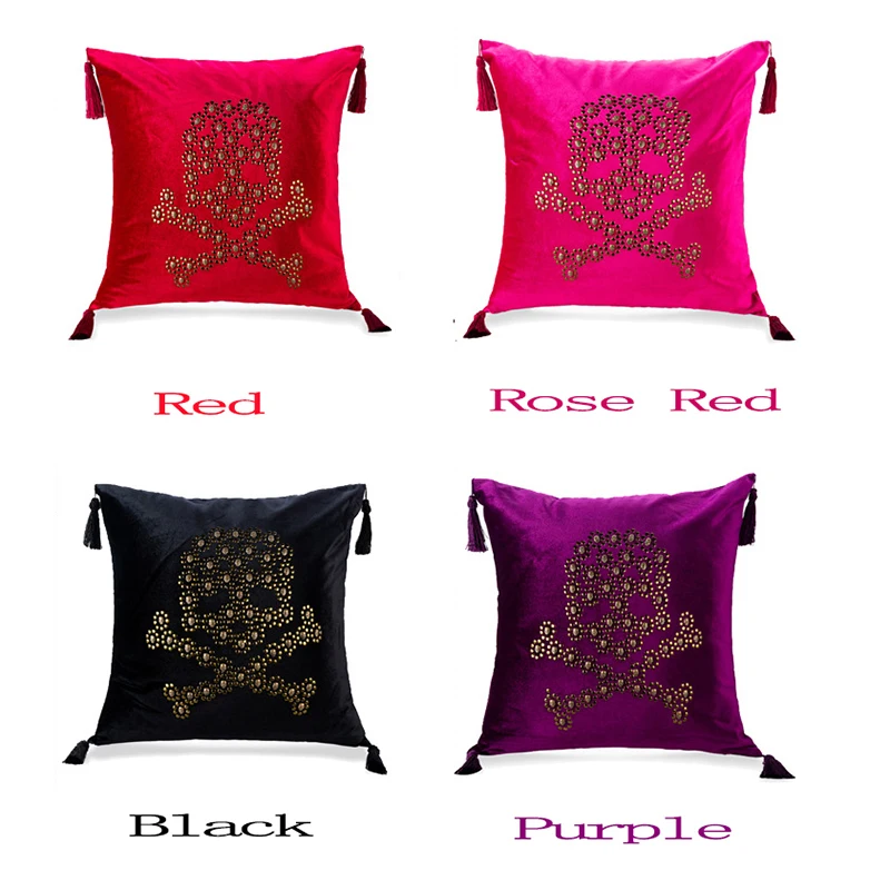 Роскошный дизайнерский Бархатный Чехол для подушки черная наволочка чехол