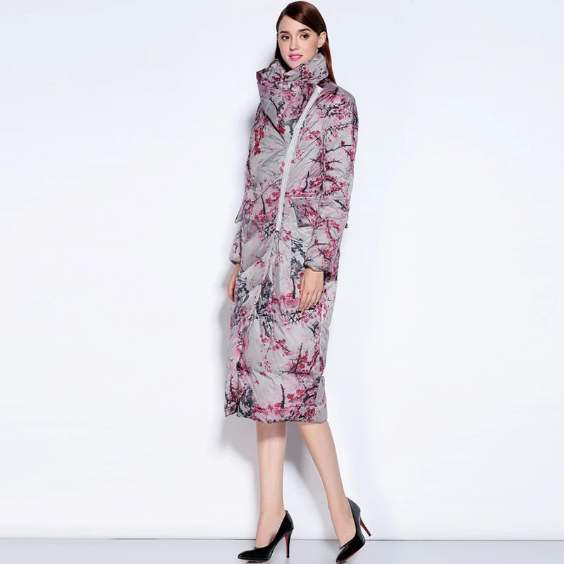 Куртка на белом утином пуху женская верхняя одежда теплая парка зимнее пуховое