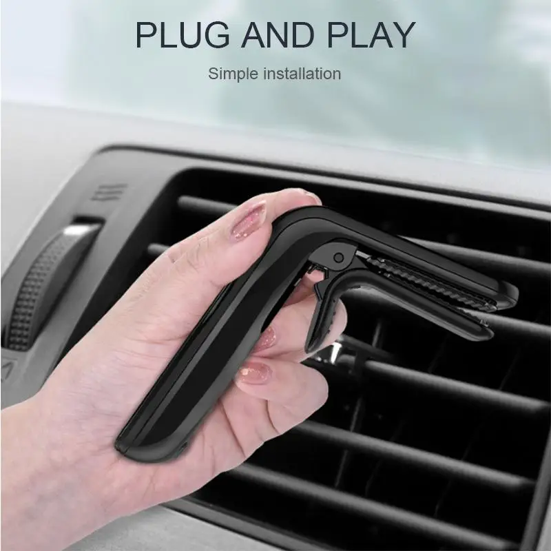 

Magnetic Car Phone Holder For Iphone11 Universal Air Outlet Metal Magnetic Navigation Car Bracket 360 Degree Rotation
