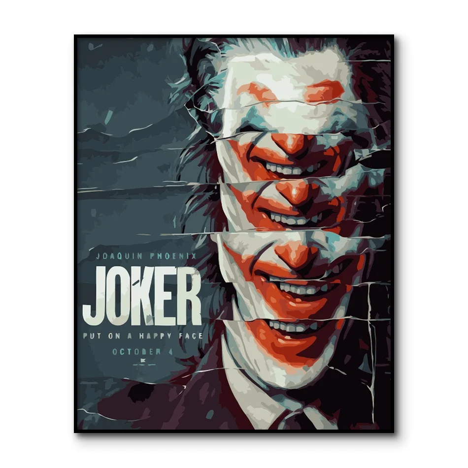 Плакат с джокером Раскрашивание по номерам Обрамление картин фильмы сделай сам