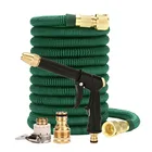 Расширяемый шланг для полива, садовый шланг высокого давления для мойки автомобиля, металлический распылитель, гибкий волшебный шланг для сада