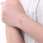 Женский Круглый браслет с фианитом, изящный браслет с золотым кубическим цирконием, для свадьбы или юбилея