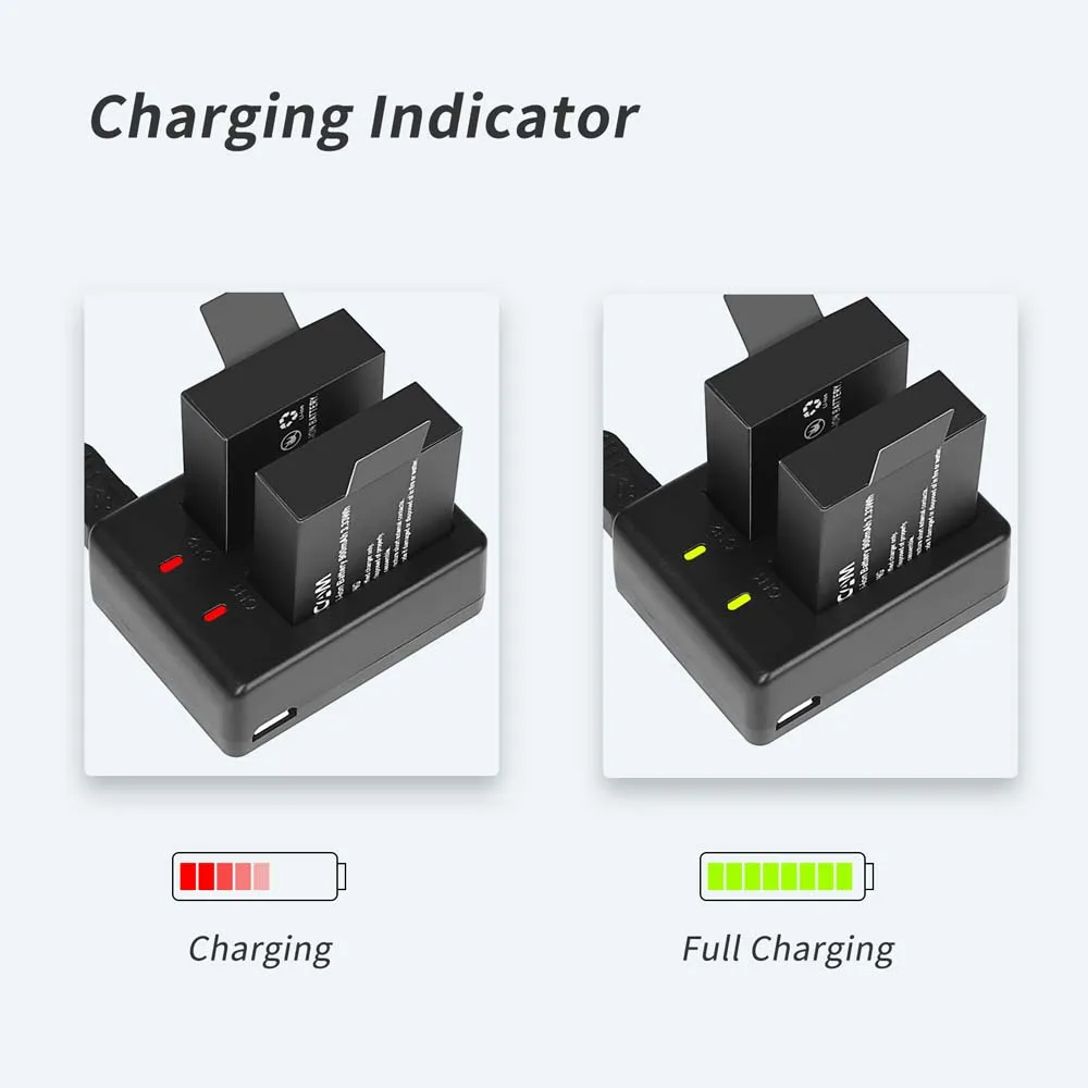 SHOOT Dual Port зарядное устройство с 2 шт 900mAh батарея для Sjcam M10 Sj4000 Sj5000 Sj 5000 экшн камеры