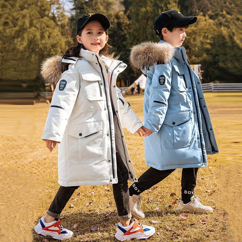 2020 New WInter Baby Girls Fur Coat Kids Boys Detachable Faux Fox Fur Liner Jackets Children's Warm Thicken Hooded Parkas
