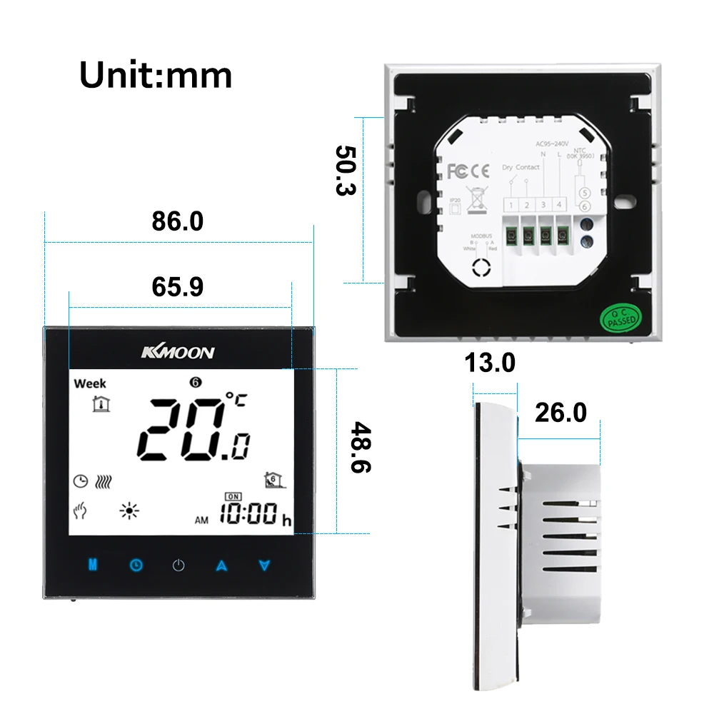 Умный контроллер температуры регулятор нагрева воды теплого пола работы