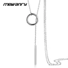 Mewanry 925 стерлингового серебра ожерелье свитер INS Модные Винтажные простые геометрические серьги с кисточками вечерние ювелирные подарки милые аксессуары