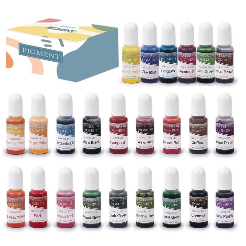 

Epoxy Resin Pigment 24 Colors Epoxy Resin Dye Liquid for Epoxy Resin Coloring for Resin Jewelry Crafts Art Paint Making
