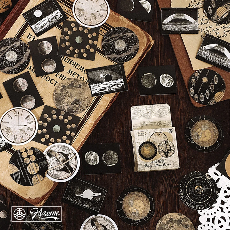 

45Pcs Celestial Body Sticker Stationery DIY Notebook Decorative Stickers Diary