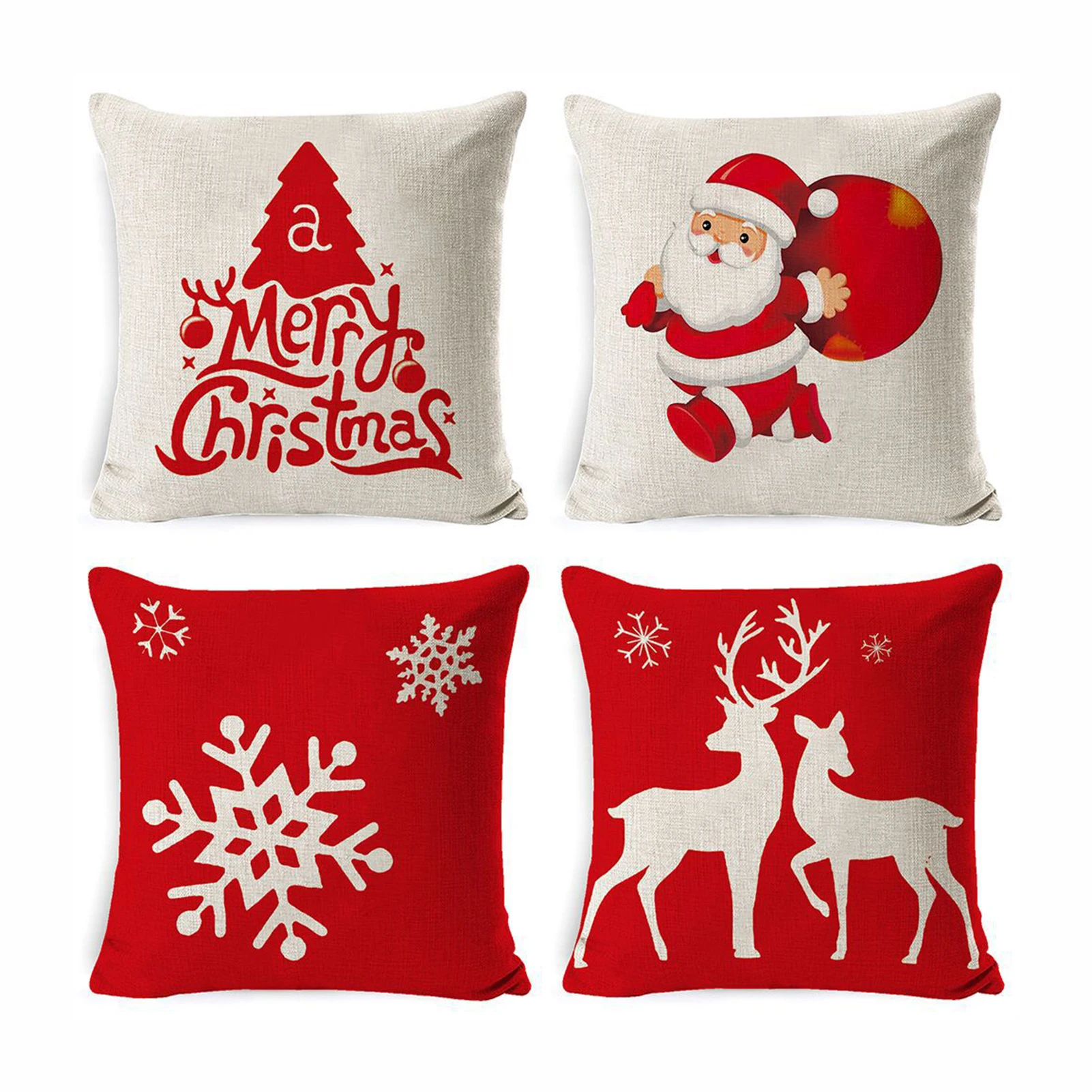 

45x45cm Christmas Pillow Covers Christmas Pillowcase Protective Cover Merry Christmas Home Decor 45x45cm LBShipping
