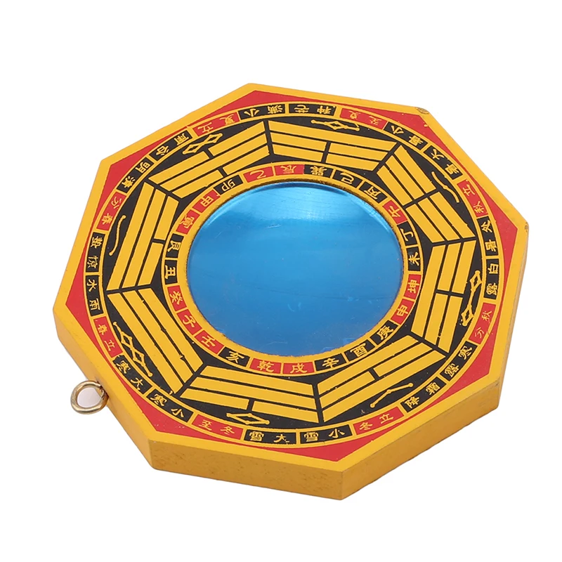 Retro Feng Shui Dent Convex Bagua Pakua Chinese Wooden Mirror For Good Luck And Blessing Home Wall Decorative | Дом и сад