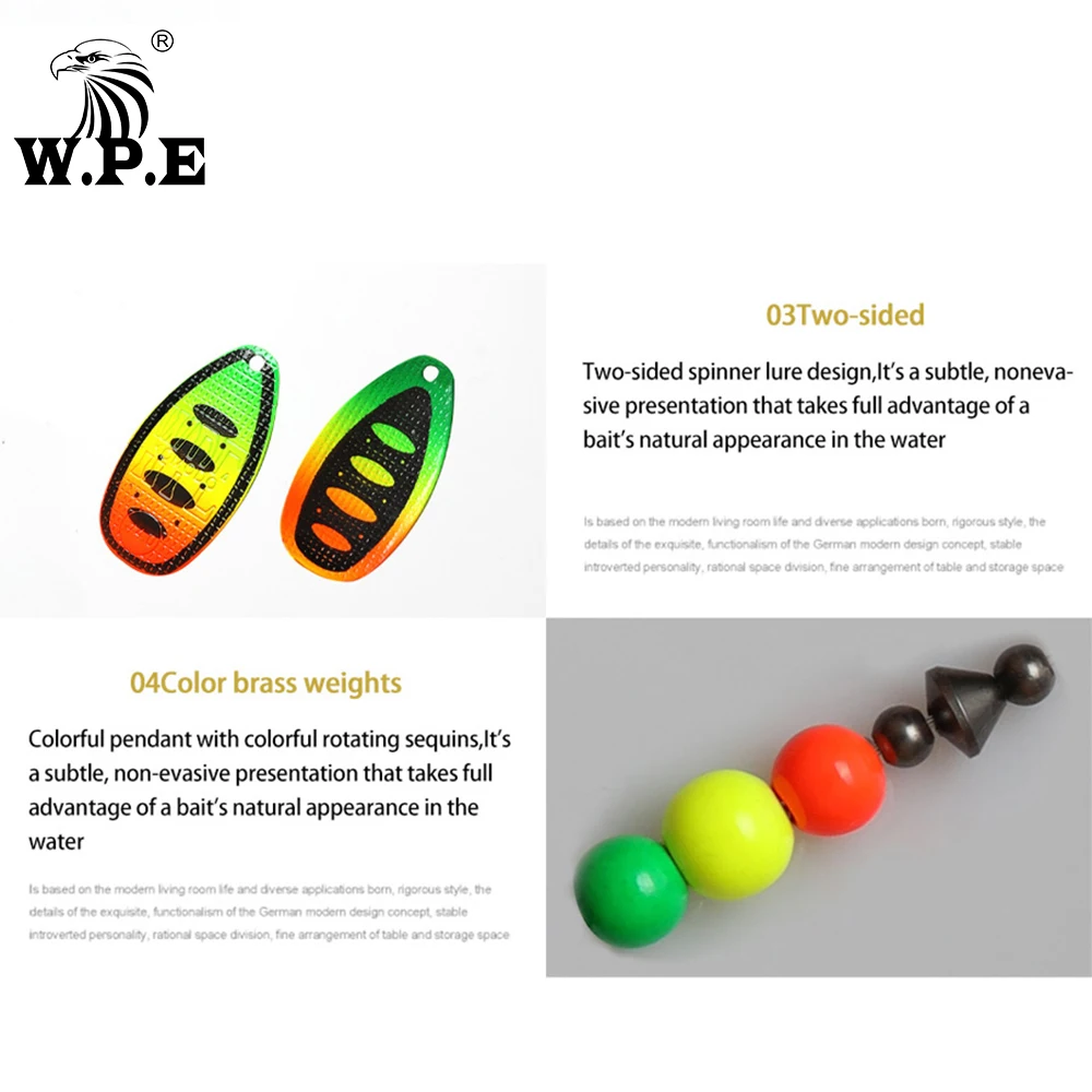 В. Р. Е новая приманка в виде ложки 1 шт./12 г вертушка из латуни металлические перья