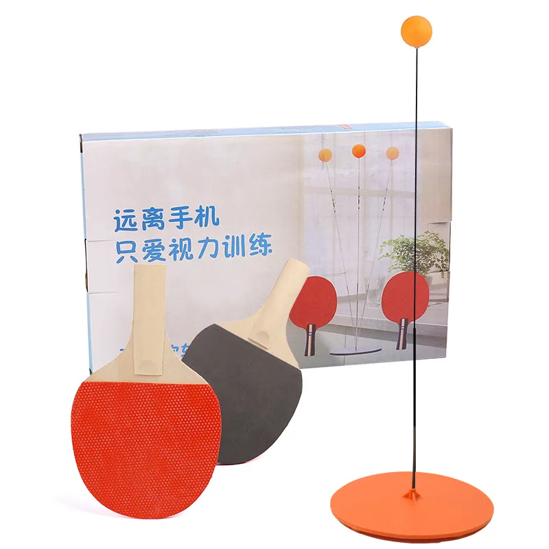 

Portable Ping Pong Training Tool Soft Shaft Professional Practice Trainer Self-Study Machine Table Tennis Ball Set Home Exercise