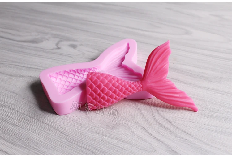 Fishtail Mermaid Tail DIY Fondant Cake Decoration Mold Silicone Handmade Soap Mould Chocolate Moulds baking tools |