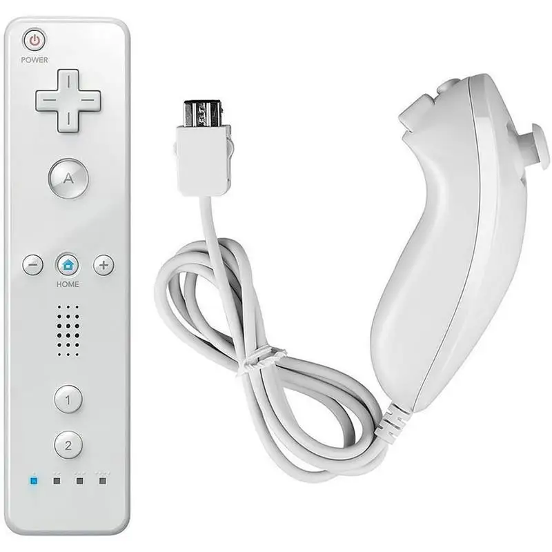 Беспроводной пульт дистанционного управления 2 в 1 для Nunchuk Nintendo Wii встроенный