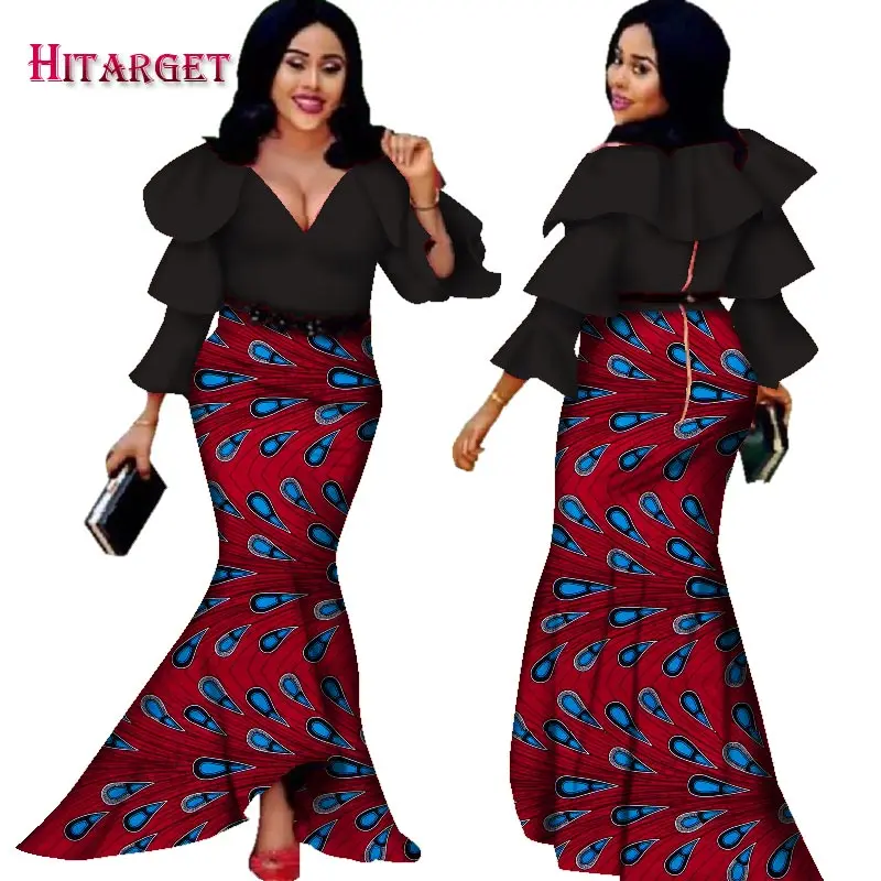 Hitarget 2020 африканские платья для женщин с длинными рукавами в африканском стиле