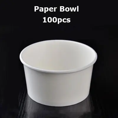 paper bowl 100 шт./лот 3/5/8 стержень унций белая Одноразовые Мороженое Бумага чашки мороженого Бумага чаша вечерние Сделано в Китае - Цвет: paper bowl