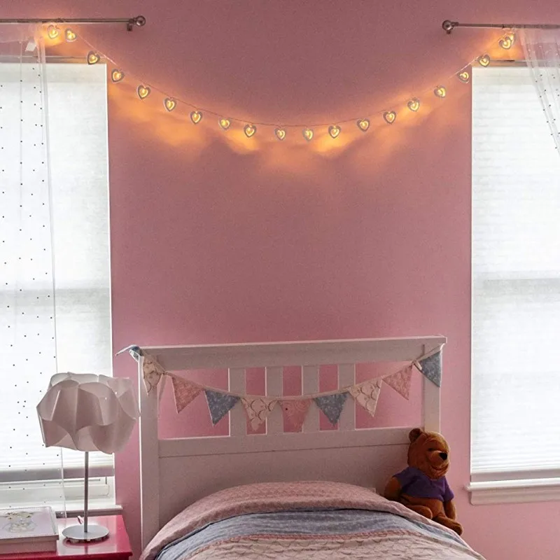 Деревянная любовь светодиодная гирлянда светильник цепочка сказочный украшение