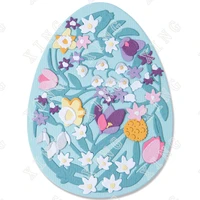 intricate floral easter egg metal cutting dies maker for diy scrapbooking cut stencil photo album handmade decoration new molds