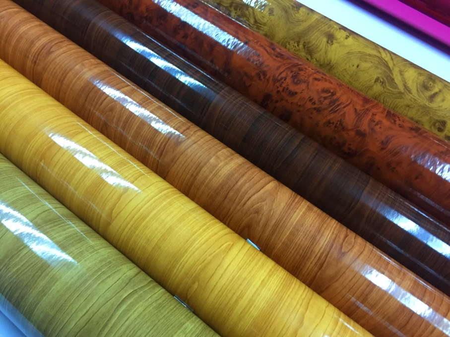 High Glossy Wood Grain Textured Vinyl Sticker Decal Roll Car Interior DIY Film Wrap Automobiles Waterproof Vinyl 7 Sizes Choice