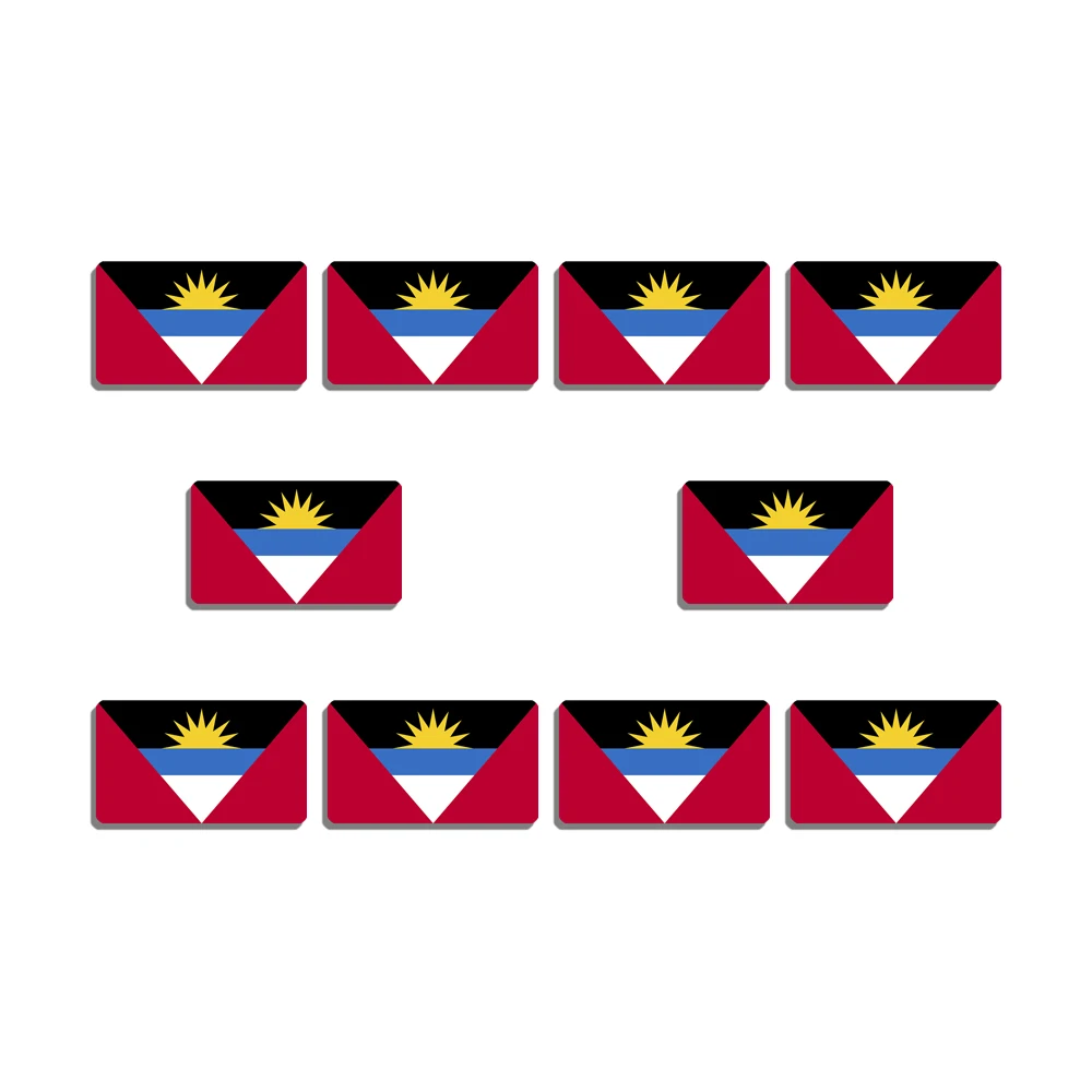 

10Pcs Antigua and Barbuda Flag Brooch Vintage Flag Pin For Backpacks Shirt Resin Jewelry Badge Patriotic Gift Unisex