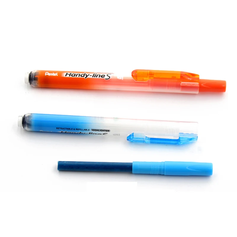 Ручка-хайлайтер Pentel surligeur S SXS15 стильная Выдвижная неоновая ручка 6 цветов |