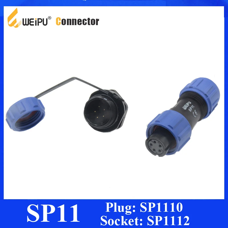 Разъем Оригинальные Weipu серии SP11 IP68 SP1110 / S SP1112 P 2 3 4 5-контактный разъем для кабеля |
