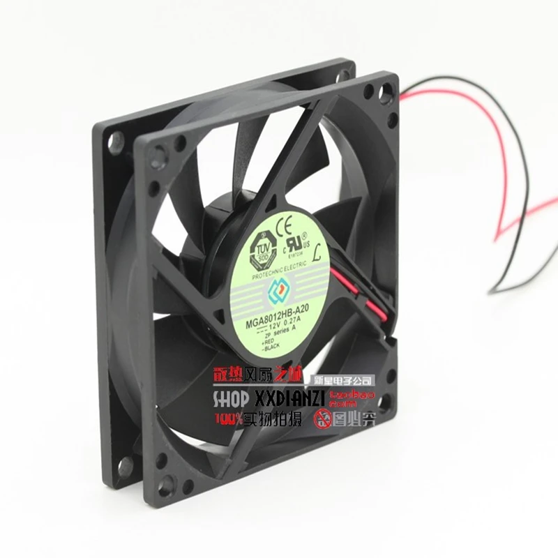 

Original MGA8012HB-A20 12V 0.27A 8CM 8020 double ball chassis cooling fan