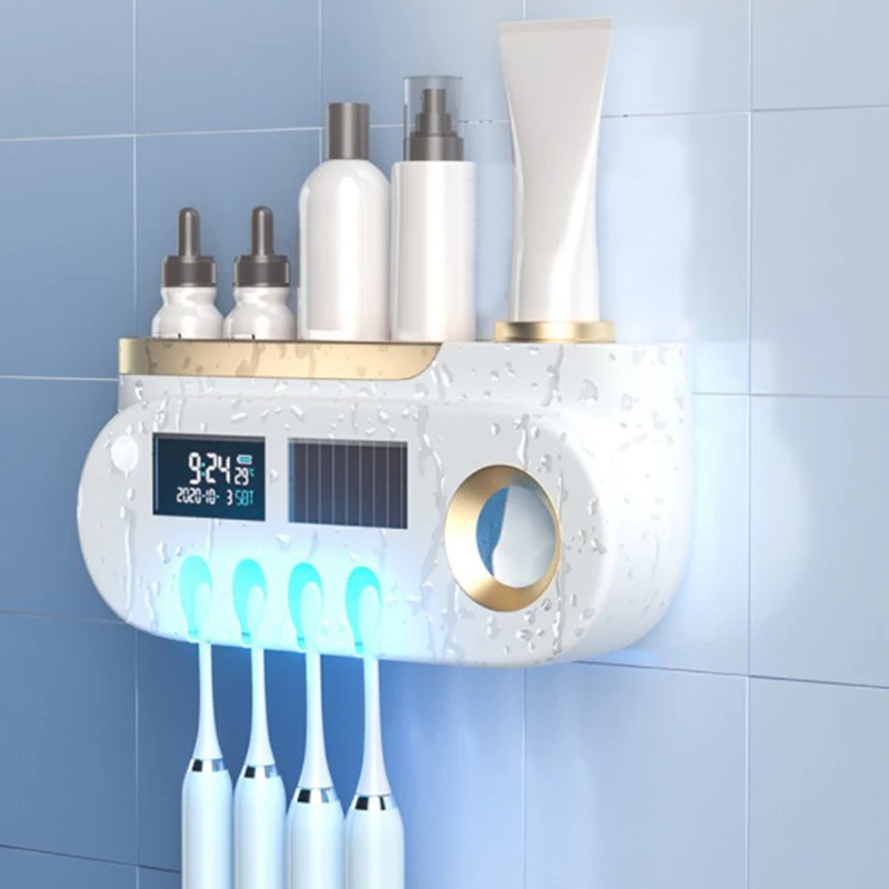 

Intelligent Multi-Function Toothbrush Holder Wall-Mounted UV Toothbrush Holder Home Bathroom Accessories