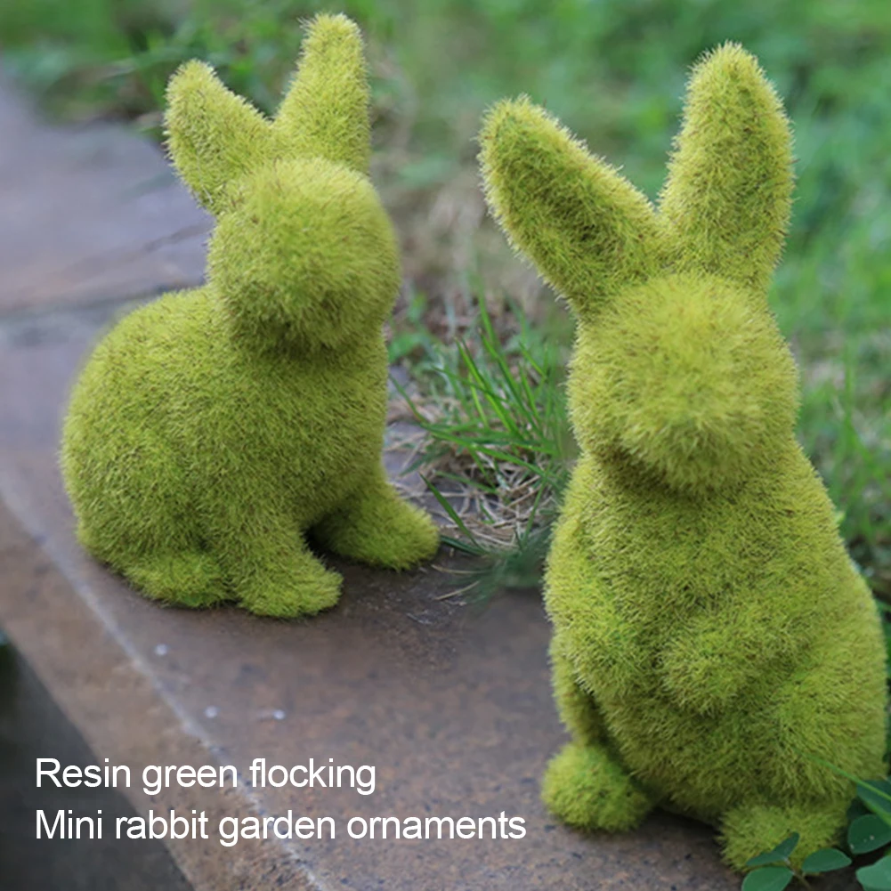 

Rabbit Easter Simulation Rabbit Easter Figurine Resin Animal Toy Rabbit Doll Model Home for Easter Day Party Decoration