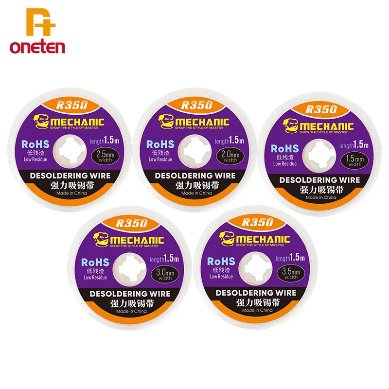 Фитиль для припоя Mechanic R350 удаление провода распайки 1 5 2 0 3 мм Оловянная лента с