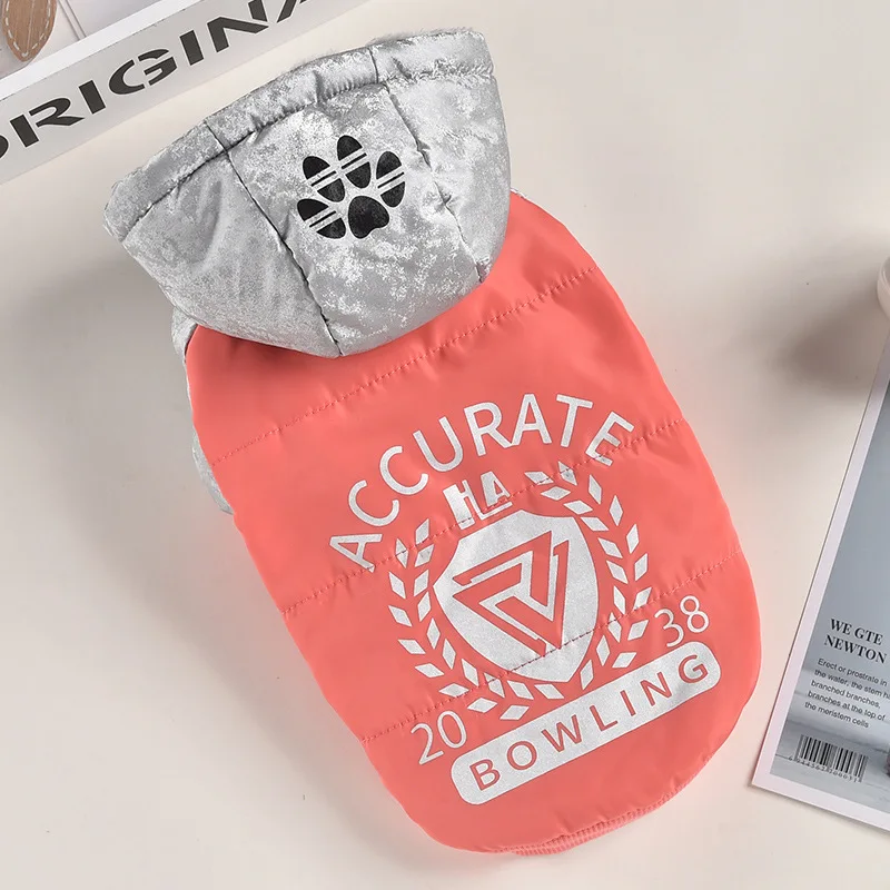 Теплая одежда для собак пальто куртка осенне-зимняя Толстовка толстая мопса