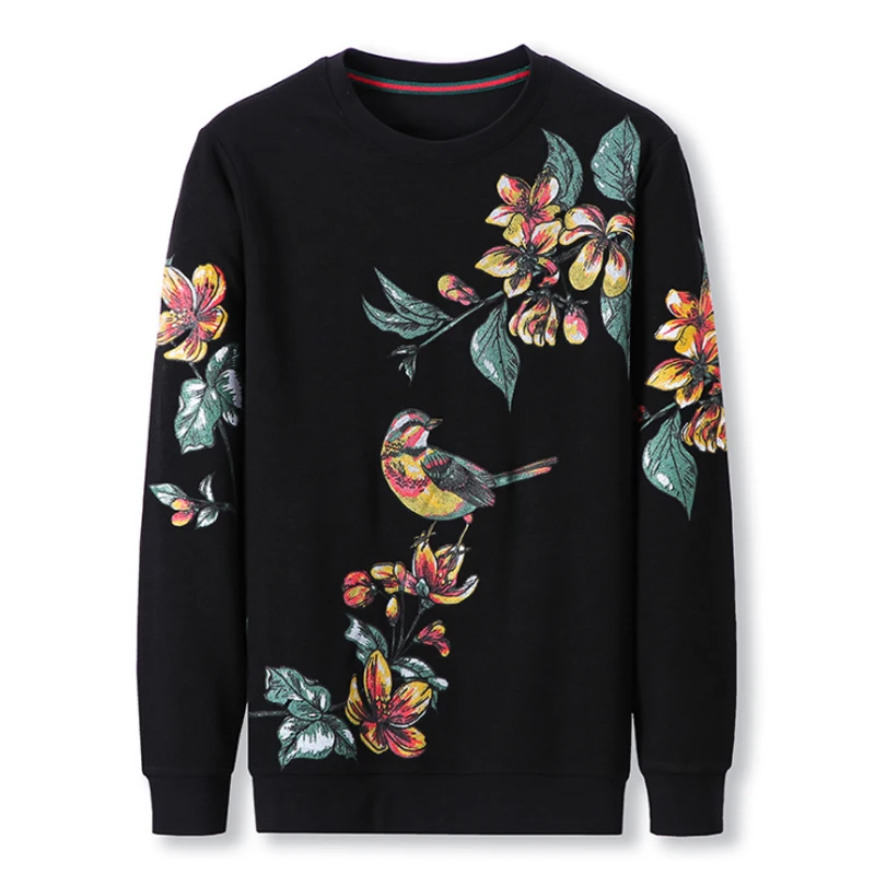 Мужские толстовки с принтом птицы теплые уникальные изображением животных