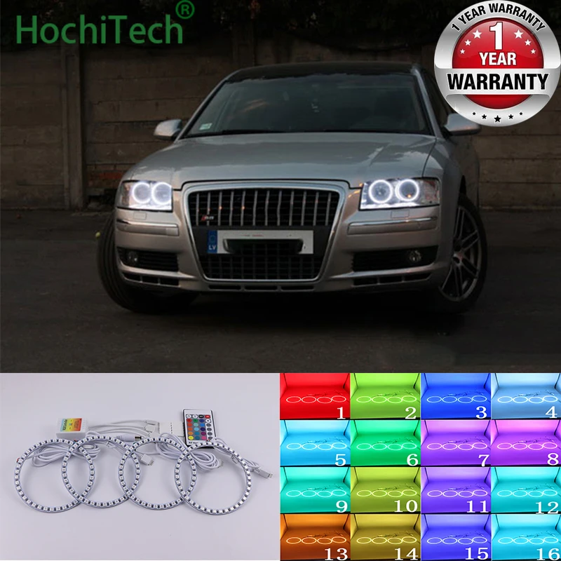 Для Audi A8 S8 2004 2005 2006 2007 2008 2009 высокое качество многоцветные ангельские глазки