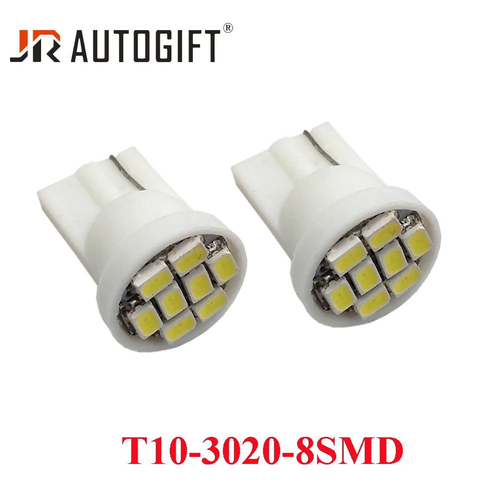50 шт. 12 В 24 Белый T10 3020 8smd 8led led 194 168 192 W5W супер яркий Автомобильный светодиодный