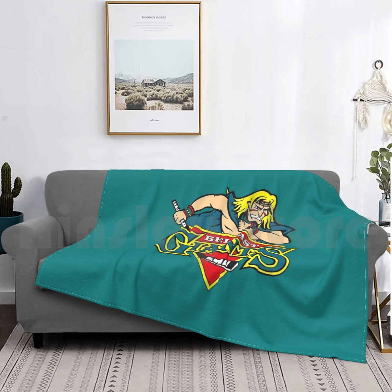 Супермягкое теплое одеяло для хоккея с логотипом