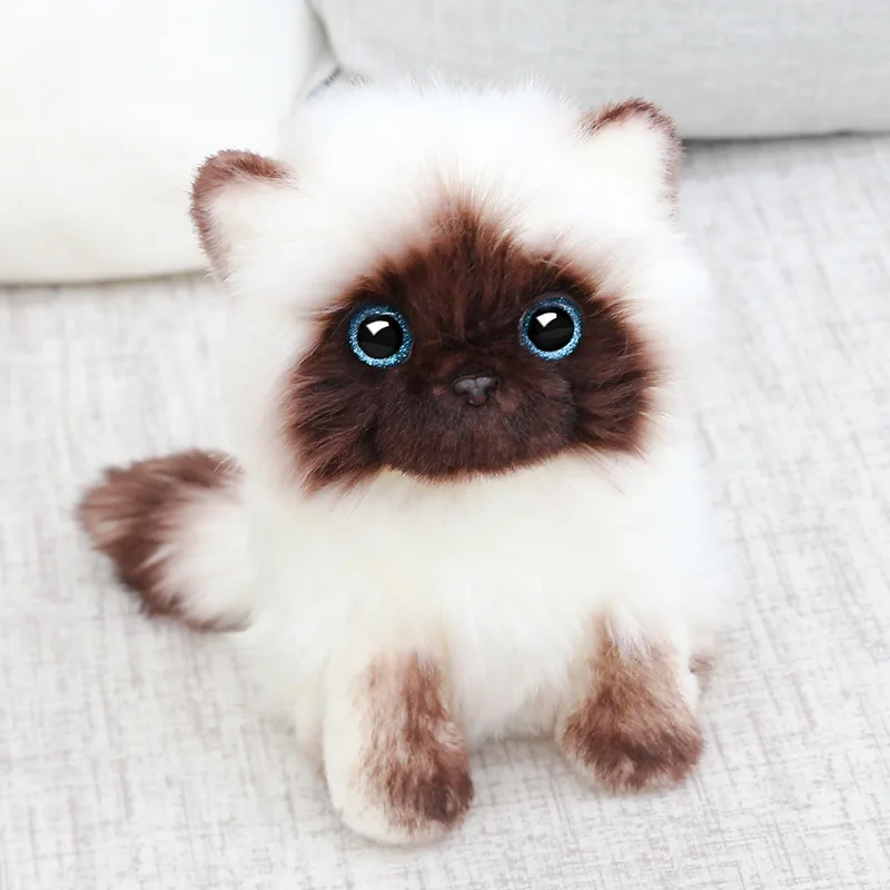 Сиамская плюшевая игрушка кошка Ragdoll домашний декор для кошек милый подарок