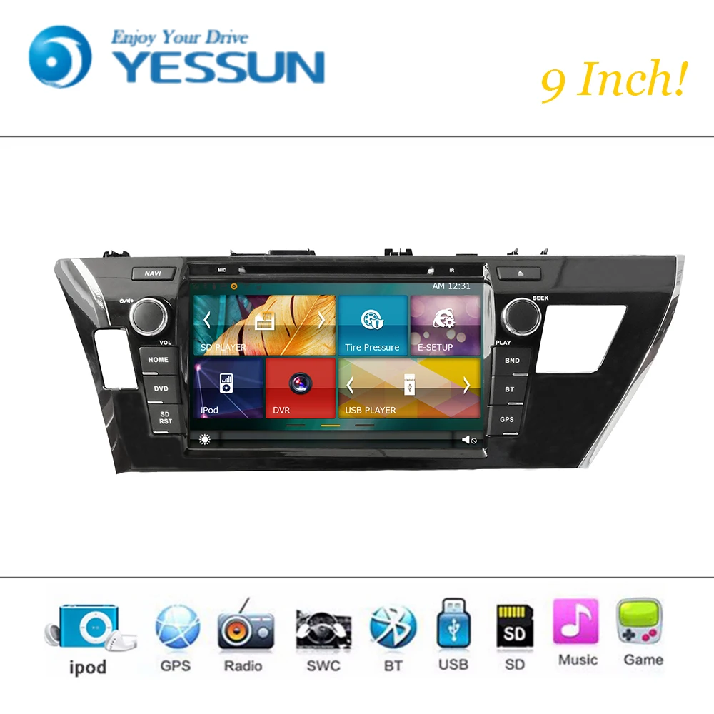 Автомобильный DVD плеер с системой Wince для Toyota Corolla 2014 RHD автомобильное радио стерео