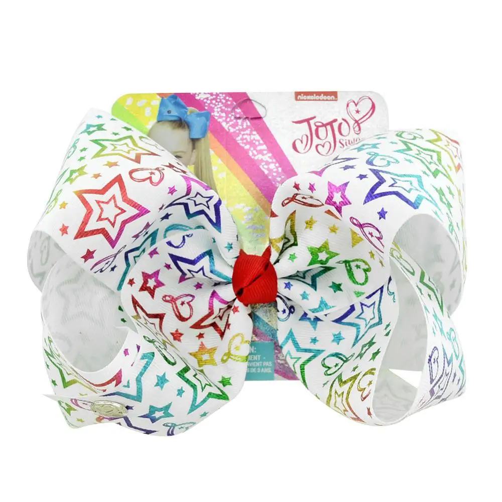 1 шт 8 &quotJoJo Siwa BowsUnicorn в форме сердца с рисунком виде заколок бантами Рог единорога