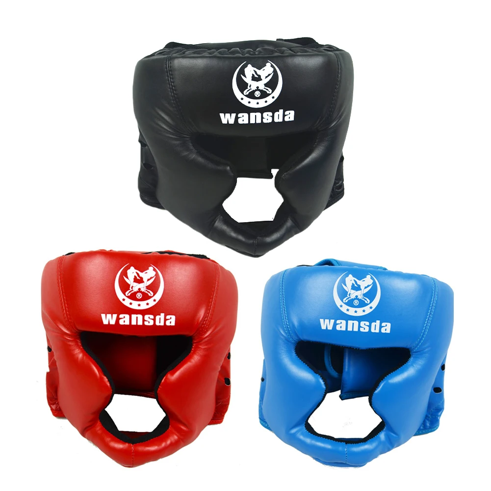

New Kick Boxing Helmet PU Leather Men Women Karate Head Guard MMA Sanda Kickboxing Free Fight Training Head Protection Helmet