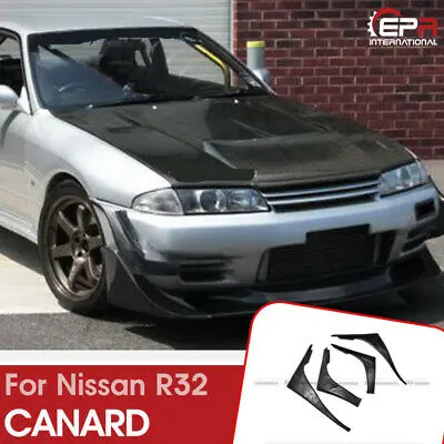 ФАП волокна неокрашенные для Nissan R32 Skyline GTR TBO стиль передний бампер 4 шт утварь